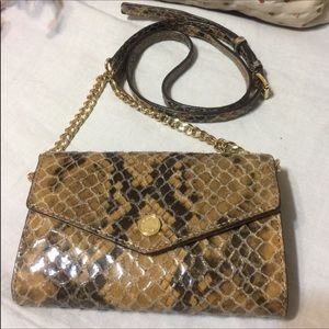 Michael Kors python crossbody bag purse